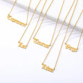 Aliexpress Gold Plated Stainless Steel Link Chain Twelve Constellation English Alphabet Horoscope Letters Necklace