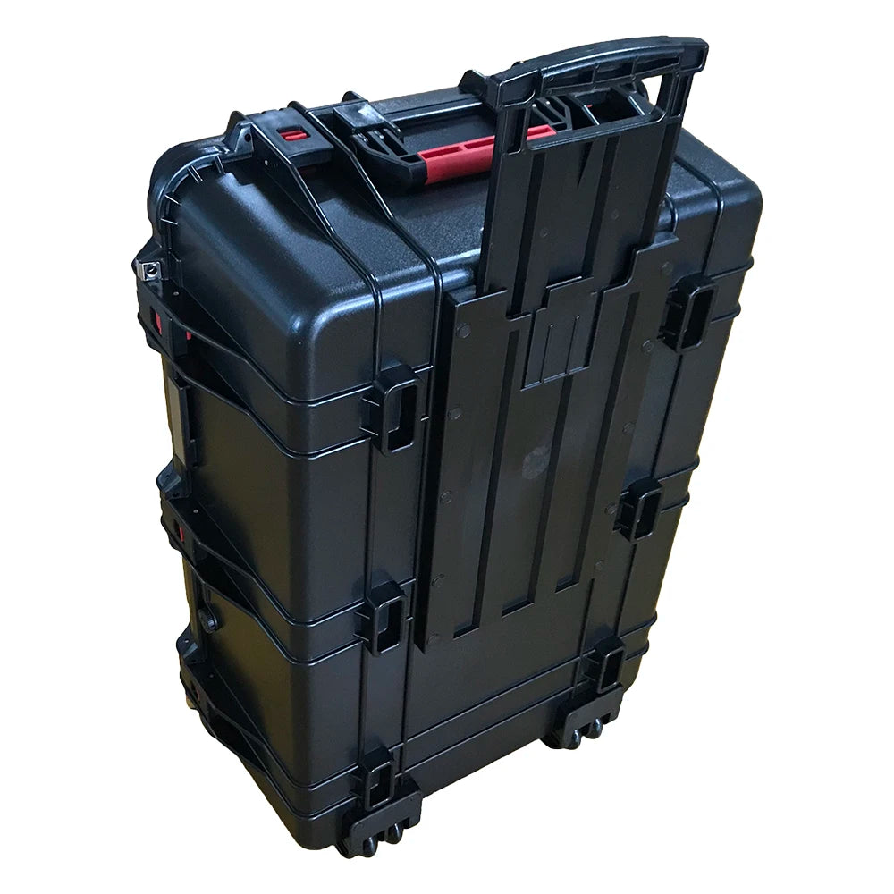 Customized Logo OEM IP67 Waterproof Shockproof Dustproof Hard Plastic Trolley Toolbox with Wheels and Foam for Outdoor Use