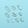 Sterling Silver Lobster Clasps Rectangle Heart Elephant Infinity Clasp for Necklace Bracelet Jewelry Making