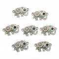 Ancient Alloy Silver Elephant Charms Vintage Crystal Charms Pendants for Bracelet Necklace Jewelry Making DIY Findings Supplies