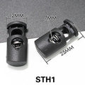 Customizable Plastic Cord Lock Stopper Black White Toggle Elastic Cord Ending Clip