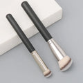 New Black Wood Handle Private Label Vegan Flat Concealer Foundation Makeup Brush Custom Trade Assurance Opp Bag or Case or Box