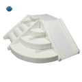 AUDATOYS Indoor/Outdoor Combined Climbing Slide Soft White Toddler-friendly PU PE Foam Wood Play Equipment 300kg Capacity 1-2
