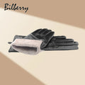 Sample Support Custom Black Sheepskin Leather Gloves for Men Classical Style Waterproof for Daily and Outdoor Use for Winter
