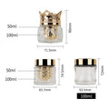 Luxury Custom 50g Glass Refillable Replaceable Screw Cap Screen Printed Cosmetic Cream Jar