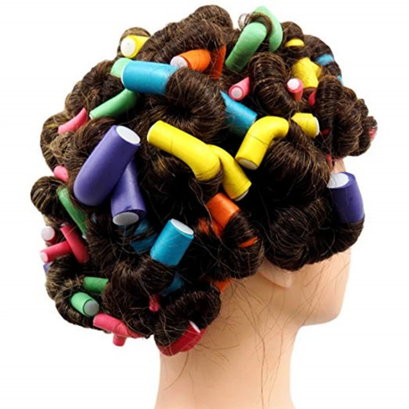 Soft Hair Curlers for Women for Sleep DIY Magic Heatless Curly Styling Tools Bendy Foam Curls Modeler Rollers