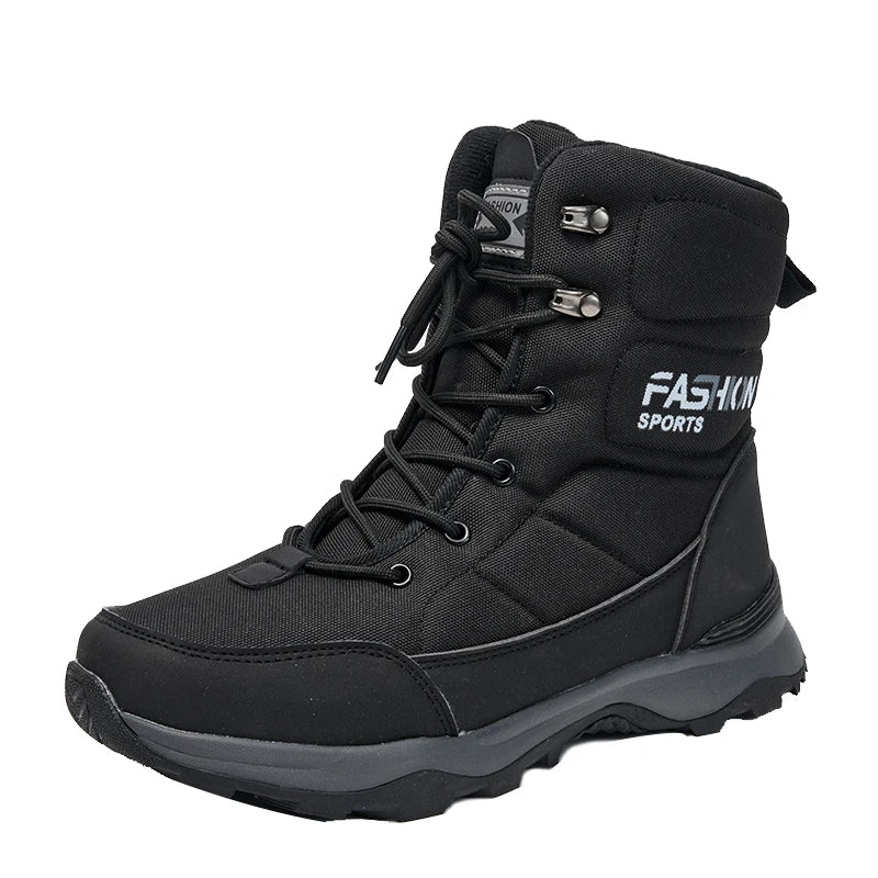 Wholesale Men Boots Winter Shoes Thicken Fur Anti-slip Waterproof Snow Boots Men Rubber Women Ankle Boots