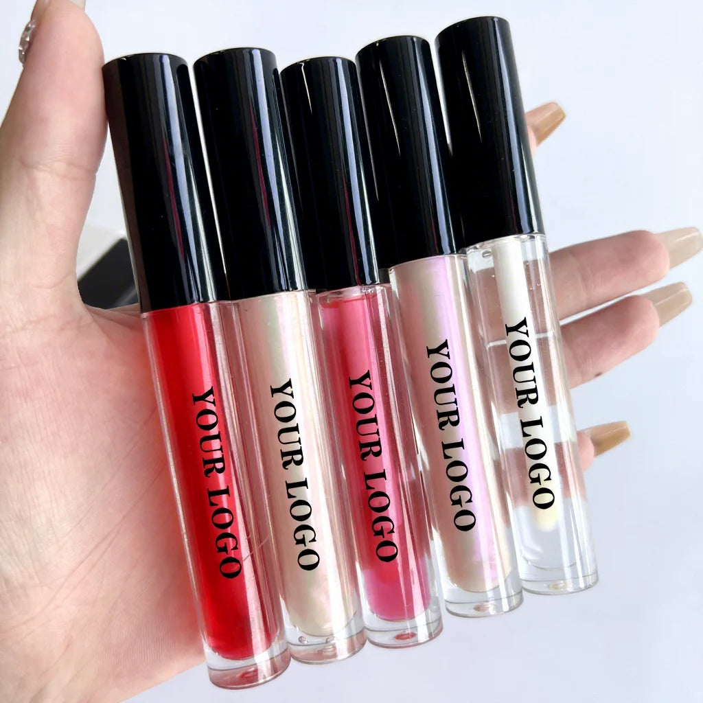 Pumping Lips Fruit Flavor Capsicum Extract Vegan Serum Lip Plumper Gloss Private Label