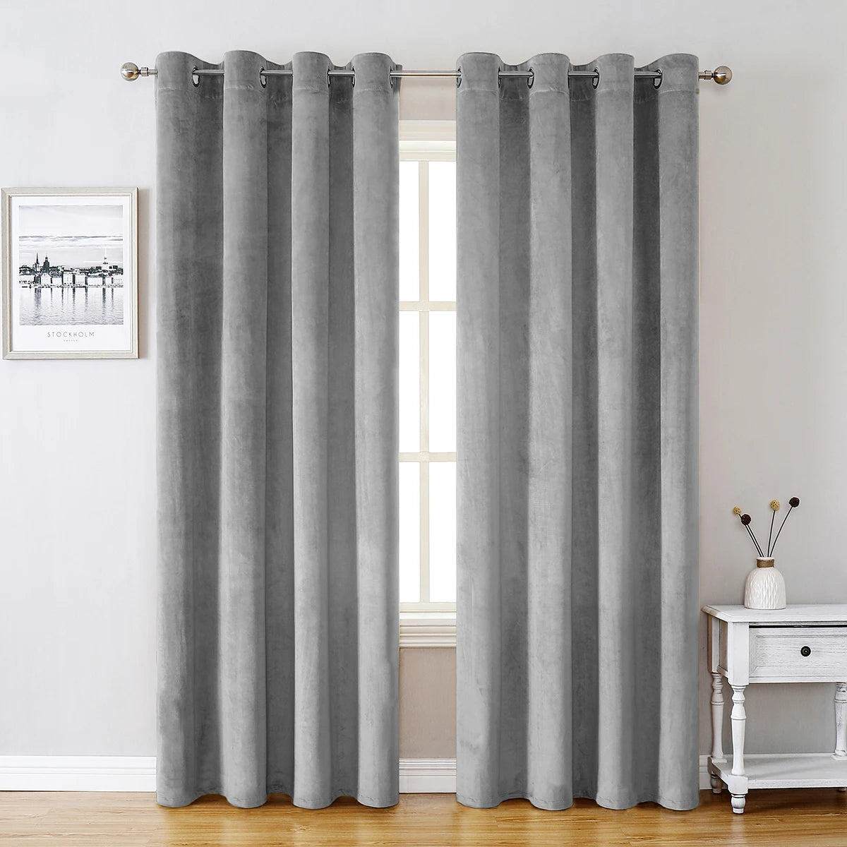 DaiRui Elegant Blackout Curtains Interior Decoration Blackout Velvet Window Drapes Living Room Soft Velvet Curtain Bulk