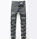 Wholesale Supplier Custom Logo Jeans Men's Ripped Denim Slim Baggy Stacked Trousers Skinny Jeans Pants for Men