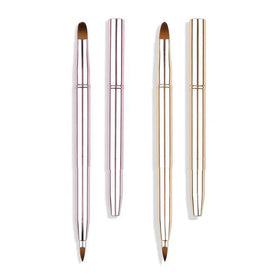 New Arrival Cosmetic Artist Tool Private Label Lip Concealer Brush Retractable Portable Dual Ended Makeup Brush with Lid
