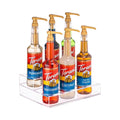 Modern Acrylic Counter-Top Display Rack Kitchen Pantry Fridge Organizer for Wine Syrups Beer & Juice Storage Elegant Wine Rack