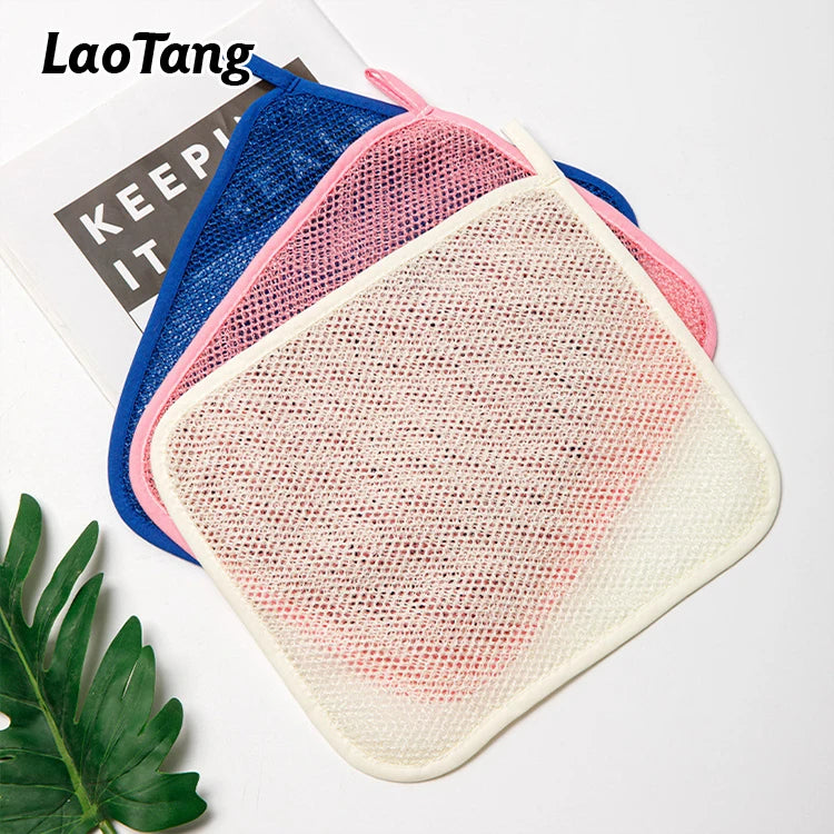 Double Sided Man Wash Cloths Bath Exfoliating Body Face Washcloth Scrub Cloths Wipe Washcloths Towel for Body Shower