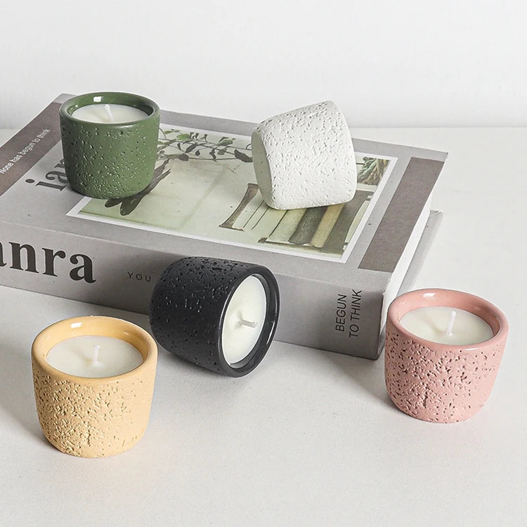 Environmental Friendly Cement Concrete Candle Holder Tealight Candle Containers