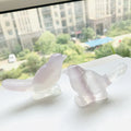 Wholesale Natural  Folk Crafts Crystal Carving Animal  Lavender Fluorite Bird for Decoration