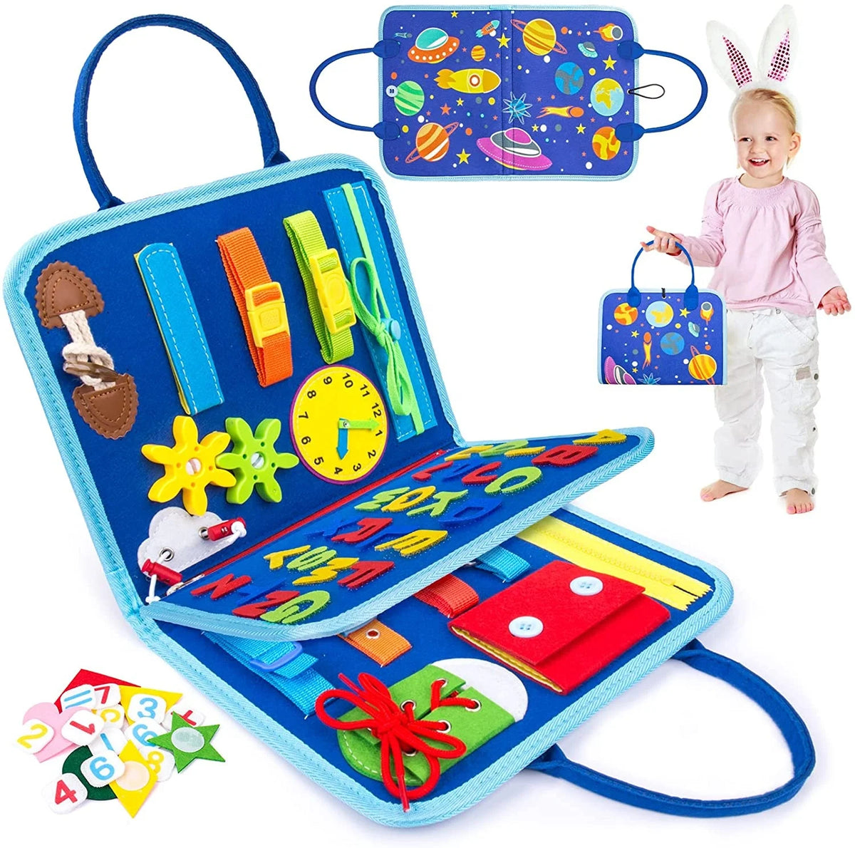 Toddler Busy Board with DIY Page 20 in 1 Montessori Toys Sensory Activity Toys Preschool Educational Toys Child Sensory Book