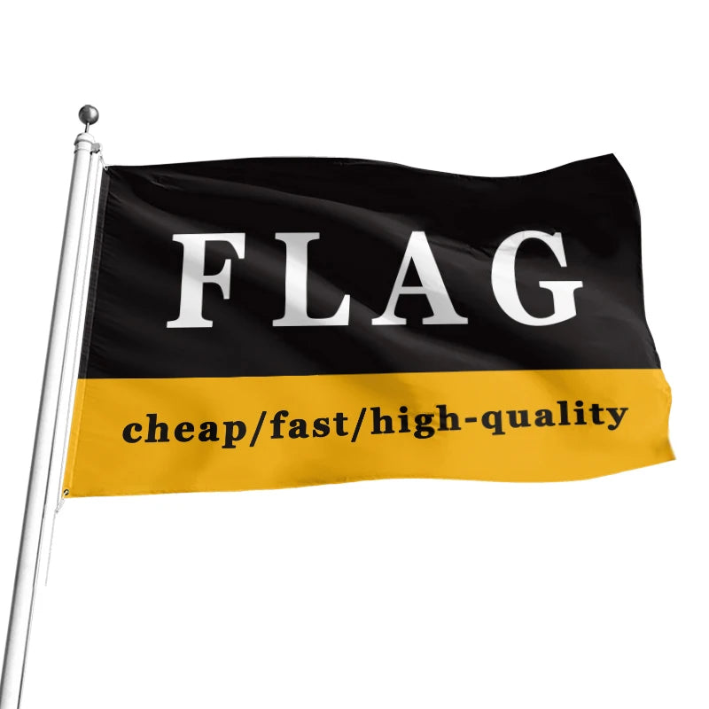 Hot Sale 90x150cm 100% Polyester Flag Custom 3x5 Outdoor Promotion Silk Screen Printing logo Big Large Double-sided Custom Flag