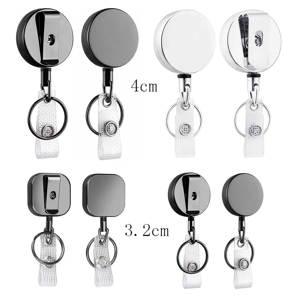 Wholesale 32mm Heavy Duty Metal Retractable Badge Reel with Back Clip Alligator Clip