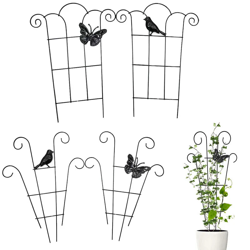 Garden Trellis Metal Steel Durable Lightweight Outdoor Indoor Potted Plant Support for Climbing Plants Flower Vegetable