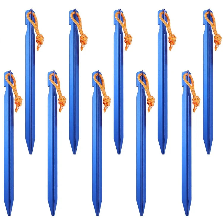 Woqi Durable Camping Hiking Three Sided Aluminum Tent Stake with Storage Bag Tarp Peg Customized
