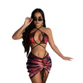 YWSA-2124 Women Fashionable Three Piece Bikini Suit Cover up Bathing Suit Customized Swimwear Recycled Fabric Swimwear