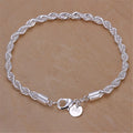 Fashionable Bohemian 4mm Twist Chain Rope Chain Bracelet Alloy Plated Silver & Rhodium Plated with Zircon Women's Jewelry Gift