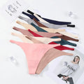 PQ05 Customized Brand Seamless Laser Cut Briefs Tanga Culotte Bragas Ice Silk Sexy G-string Underwear Women