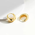 Fashion Jewelry Minimalist 18K Gold Plated Chunky Thick Circle Hoop Earrings for Women
