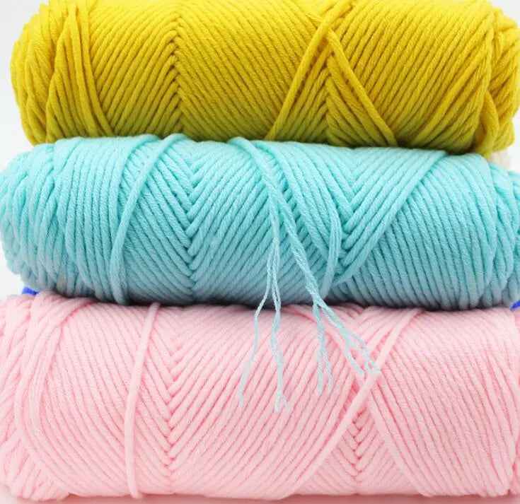 76 Colour 8 Strands Lover's Cotton Yarn 100g DIY Hand Knit Baby Toy Doll Sweater Hat Scarf Knitting Wool Yarn Carpet