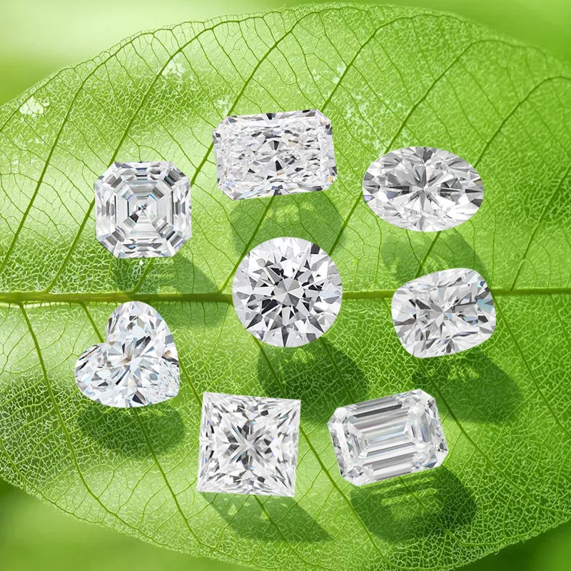 Starsgem 1ct Size Human Made Created Hpht Cvd  Diamant  Fancy Shape Oval Emerald Heart Princess Cut Lab Grown Diamond