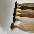100% Remy Real Human Hair for Ombre U Tip Extensions Keratin Bonded K Tip Brown Blonde Invisible