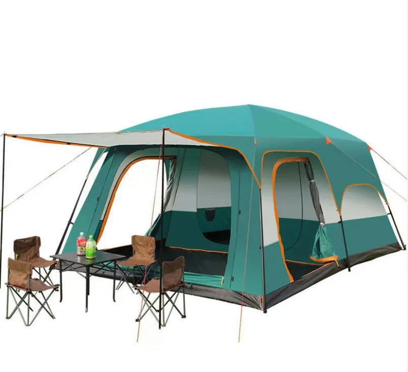 FDFIT  8-12people European Large Luxury Wind Resistant Rainproof Family Carpas De Camping Tent Outdoor Tent