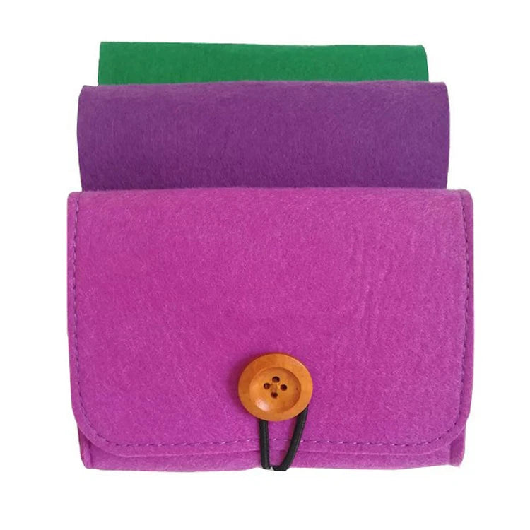 Eco-Friendly Modern & Simple Polyester Phone Bag Durable Portable Sleeve for Data Cable Power Accessories Small Size Felt Cover