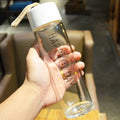 Eco Borosilicate Glass Water Bottle With Portable Plastic Friendly BPA Free Reusable 350ml Travel Drinkware Clear Unisex Round