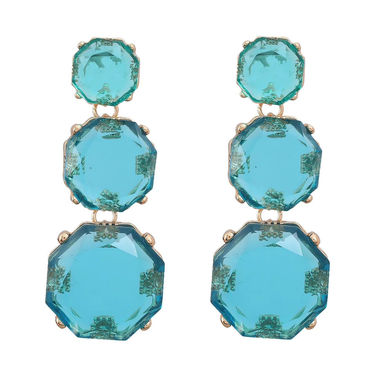 Pendientes Custom Women Girls Drop Bohemian Resin Geometric Jewelry Pendent Acrylic Earrings