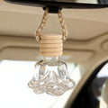 Customized Hanging Car Air Freshener Empty Car Perfume Diffuser Rose Shape 6ml Car Small Diffuser Air Freshener Bottle