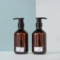 Custom Logo Eco Friendly Cosmetic Packaging PET Shampoo and Conditioner Show Gel Container Plastic Lotion Pump Bottles