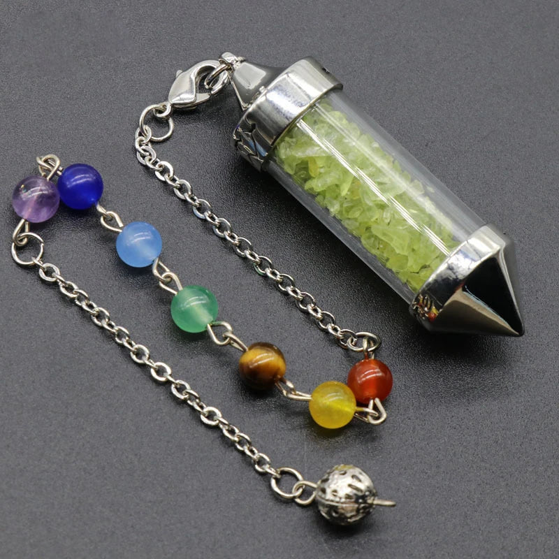 DIY Hottest item Energy Crystal Wishing Bottle Balancing Healing Meditation Pendulum decor for craft gift