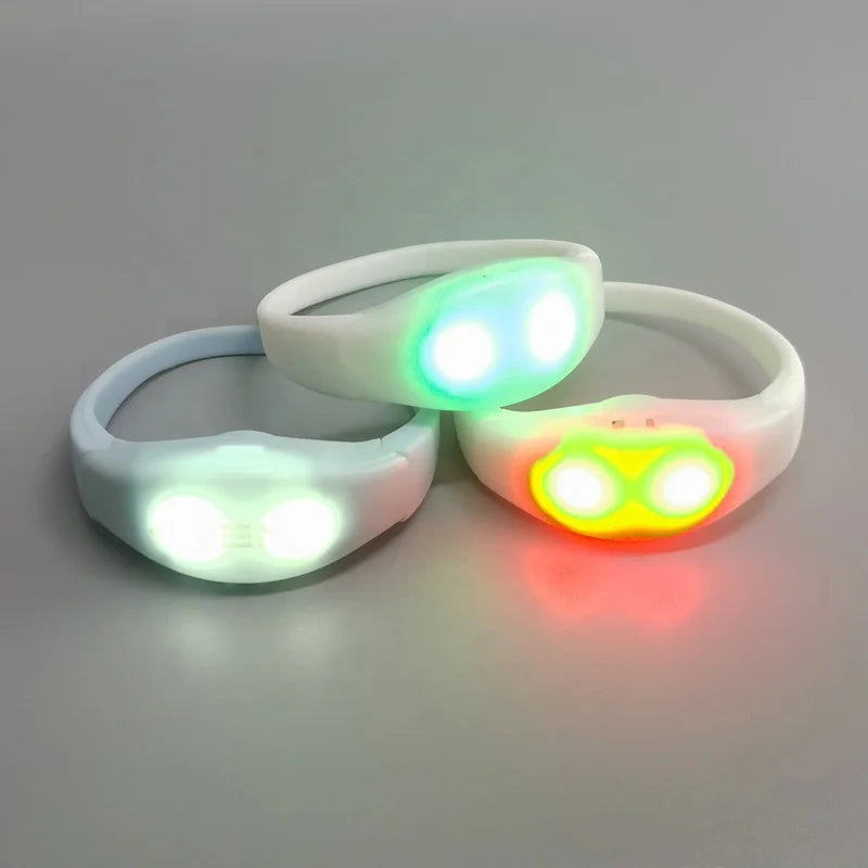Free Sample Custom Branding Rgb Light up Voice Control Sound Activated Motion Led Bracelets