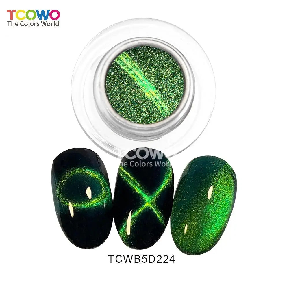 5D Cat Eye Nail Art Powder Magnetic Chrome Dust Chameleon Nail Pigment Powder for Nail Art