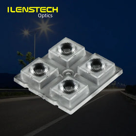 Ilenstech 2x2 Module Lens 25 Degree LED Lens Bead Surface for Street Lamp Road Lamp 4 in 1