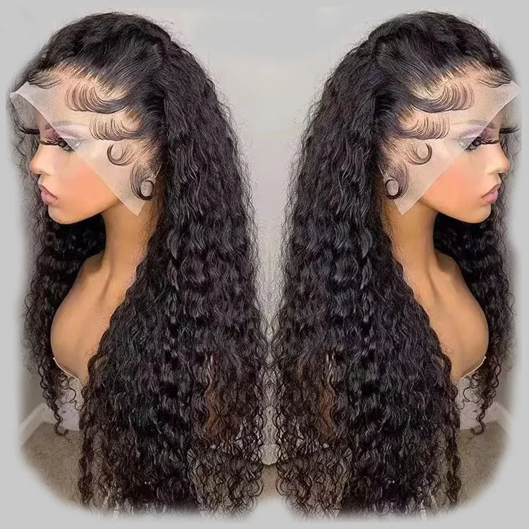 Wholesale Brazilian 13x6 Human Hair HD Lace Front Wig for Black Women Deep Wave Lace Frontal Wigs Raw Vietnamese Human Hair