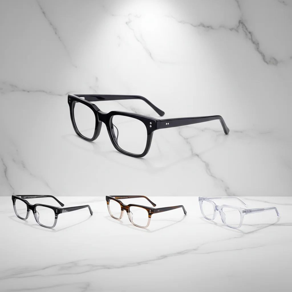 2023 New Collection Square Acetate Glasses Optics Frames Optical Glasses for Men Women