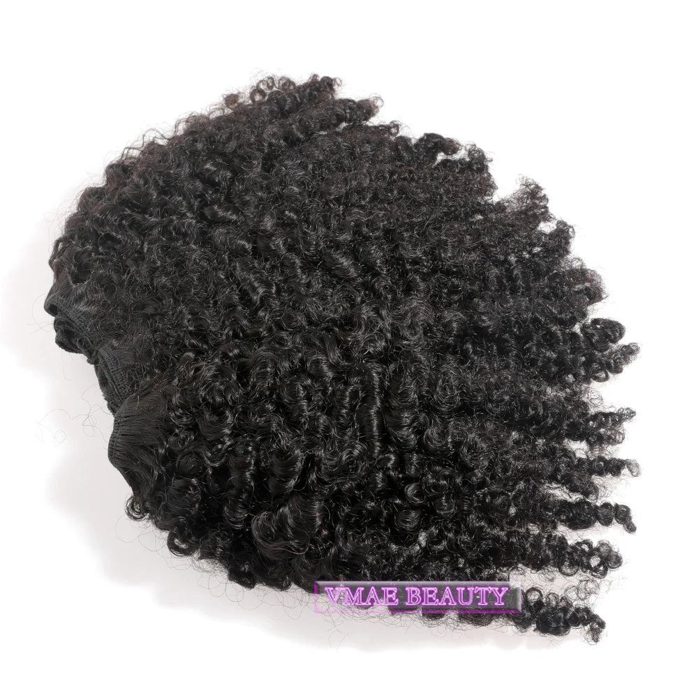 VMAE Mongolian Unprocessed Raw Cuticle Aligned Weft Afro Kinky Curly 3A 3B 3C 4A 4B 4C Human Hair Extensions for Black Women