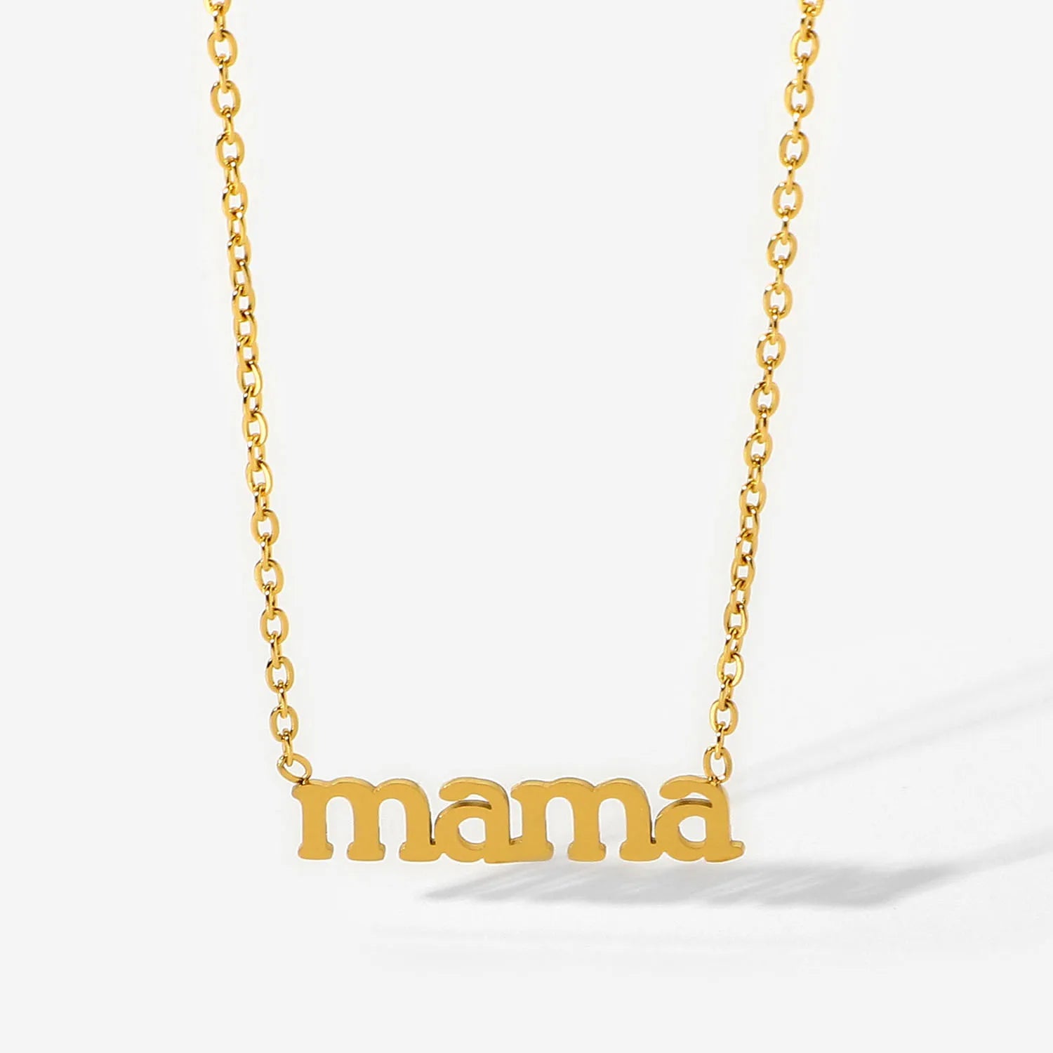 Dainty Custom Jewelry Stainless Steel Letter Mother Charm Choker Mama Name Necklace for Gift