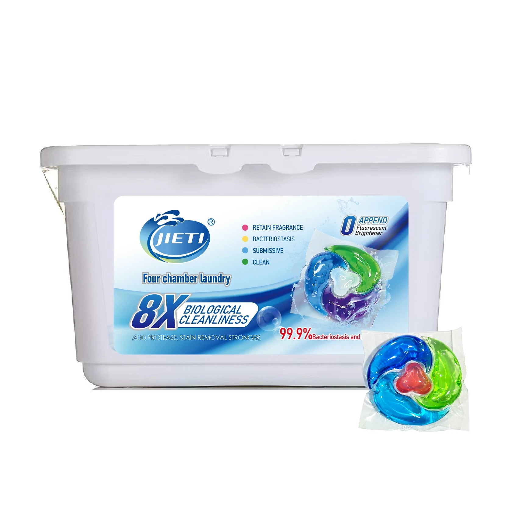 Hot Selling 4 in 1 Detergent Capsule Highly Concentrated Eco-friendly Laundry Pods 20g X30 Pieces