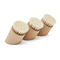 Wholesale Soft Cleaning Skin Goat Bristle Natural Wooden Handle Face Cleaning Brush Custom Logo Facial Cleaning Brushes