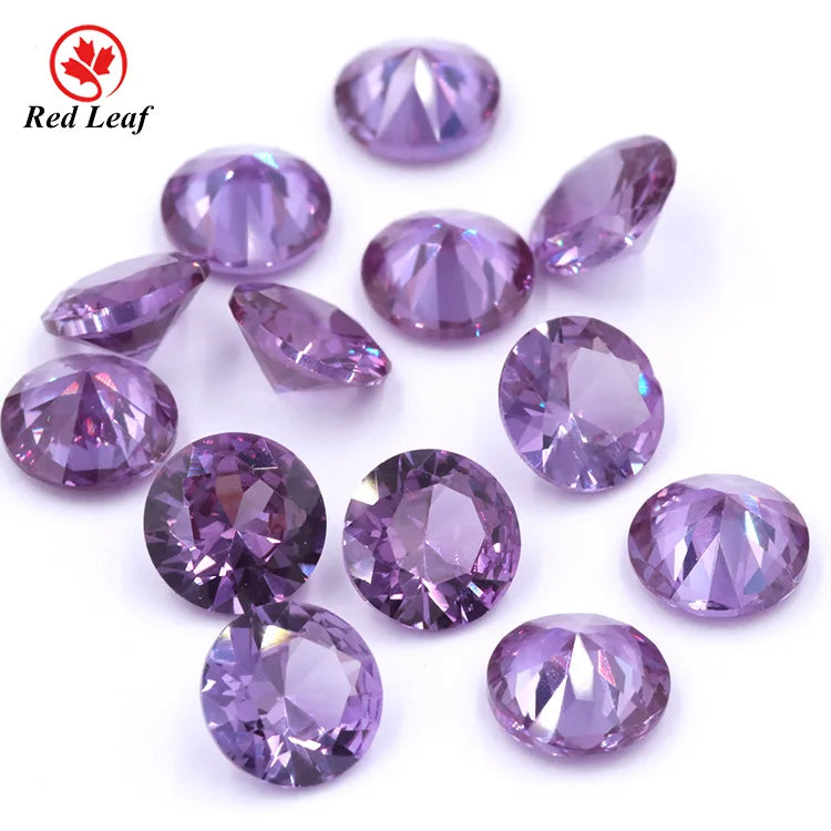 Redleaf Alexandrite 46# Gemstone Round Cut  Synthetic Loose Corundum Gem