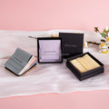 Elegant 9*9*3cm Black Cardboard Ring Package Luxury Printed Microfiber Envelope Pouch for Jewelry Storage Black Jewel Container