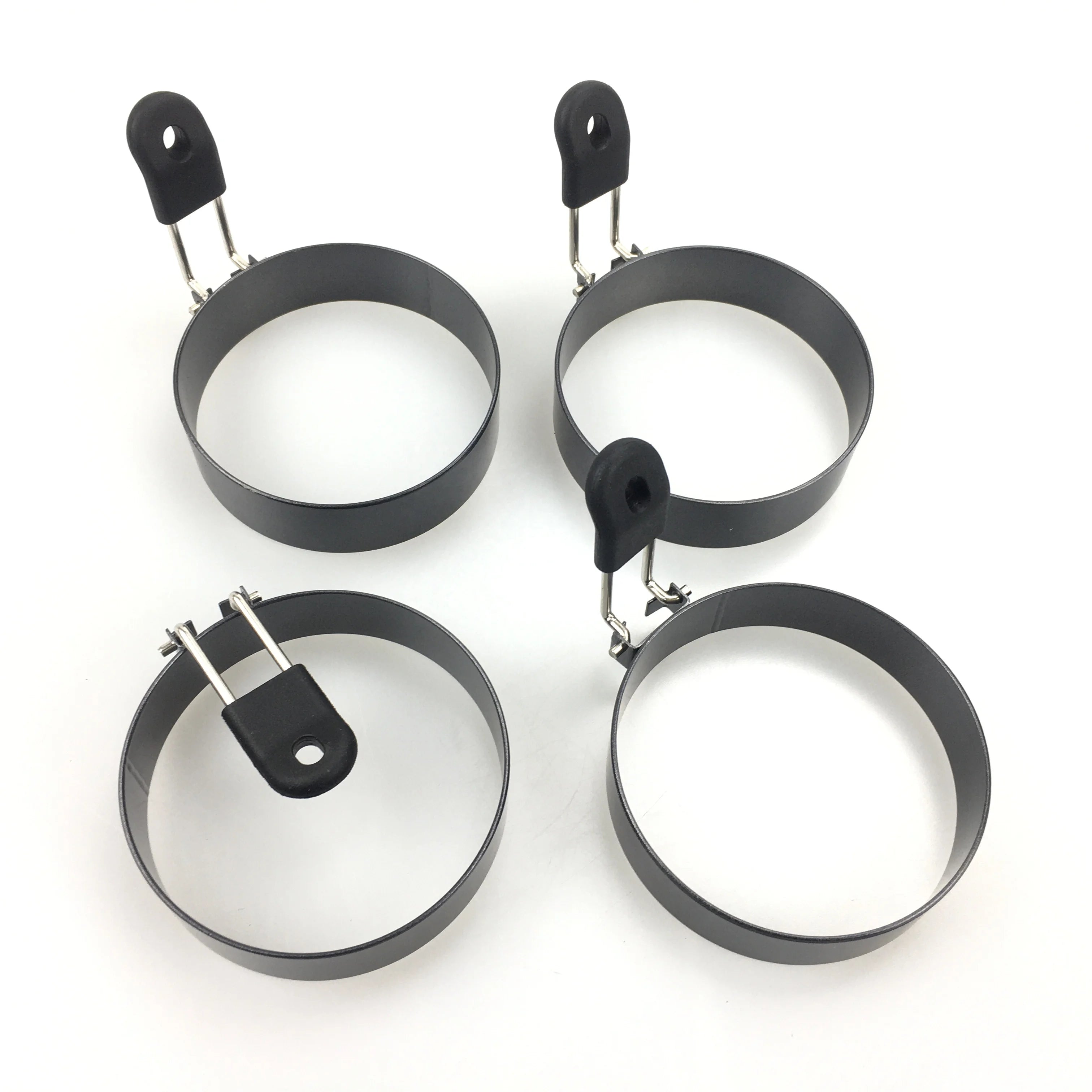 4 Pack Nonstick Egg Maker Molds With Silicone Handle for Egg Frying Shaping Griddle